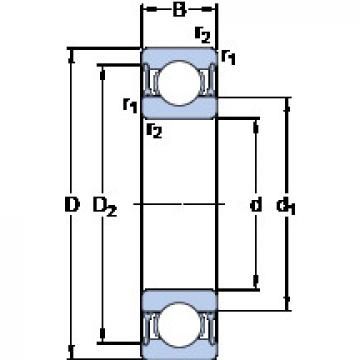 Bantalan W 61807-2RZ SKF