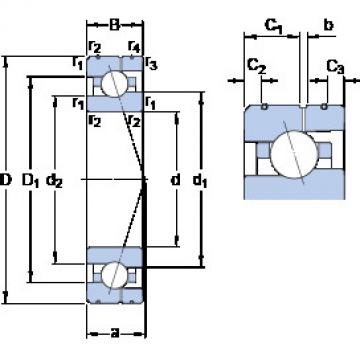 Bantalan 7011 CE/HCP4AL SKF