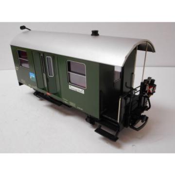 LGB 41520 DR Green Baggage Car w Lights &amp; Ball-bearing Metal Wheels G Scale