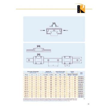 miniature LM Guide - Recirculating ball bearing guide MR09-ML (rail + car)