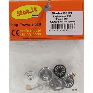 SLOT IT SIKK09C AXLE KIT-GEAR,WHEELS,BEARINGS,3/32 AXLE NEW I/32 SLOT CAR PART