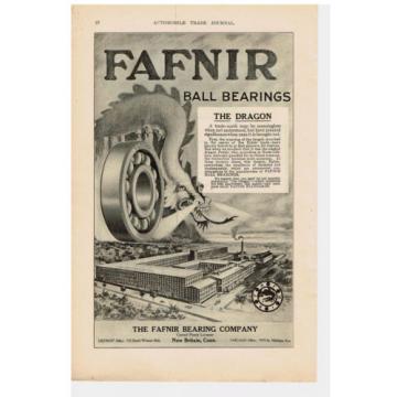 1919 AD FAFNIR BALL BEARINGS NEW BRITAIN, CONN. STAR, HAND MADE EXTRA PLY TIRE