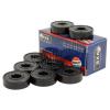 Cool Set of 8 Skateboard Bearing Bronze Cage Sealed Black Ball Bearings Rolling