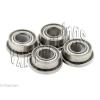 Set of 4 Slot Car High Quality Flanged Ceramic Bearing 1/8&#034; axle inch P4 ABEC-7