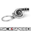 CHROME  METAL SPINNING TURBO BEARING KEYCHAIN KEY RING/CHAIN FOR CAR/TRUCK/SUV B #5 small image