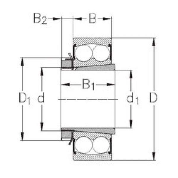 Bantalan 2207-K-2RS+H307 NKE #1 image