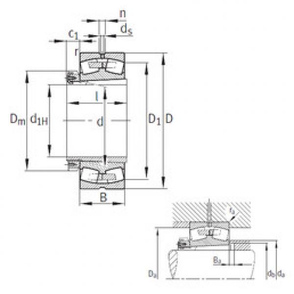 Bantalan 23076-B-K-MB+H3076 FAG #1 image