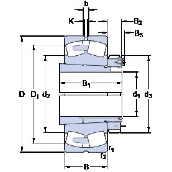 Bantalan 239/1060 CAKF/W33 + OH 39/1060 H SKF #1 image