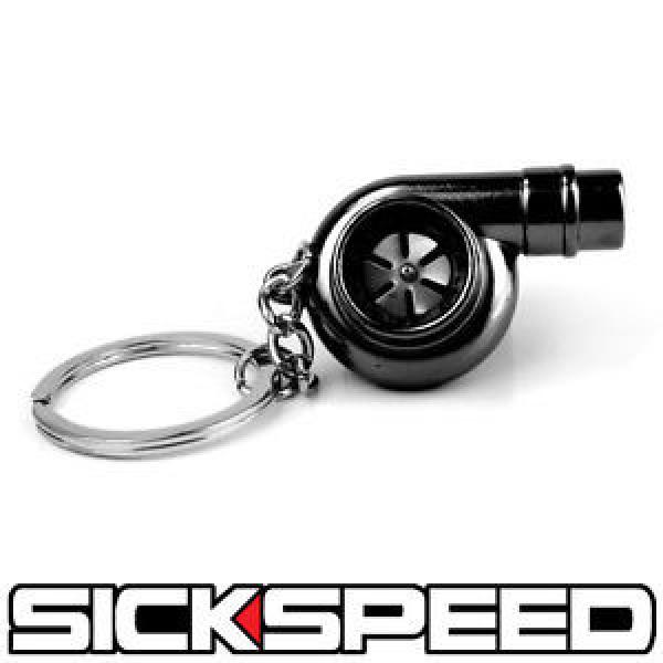 BLACK CHROME SPINNING TURBO BEARING KEYCHAIN KEY RING/CHAIN FOR CAR/TRUCK/SUV B #5 image