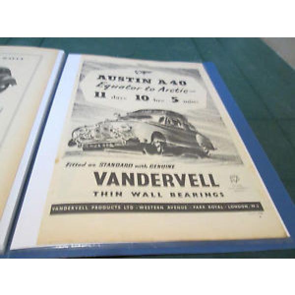 (###) VINTAGE 1950&#039;S ADVERT - VANDERVELL WALL BEARINGS - AUSTIN A40 #5 image