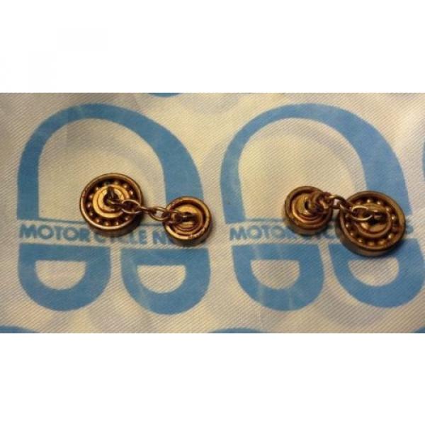 Vintage Original Copper Tone Novelty Bearings Cufflinks Car/Motorcycle Rockers #4 image