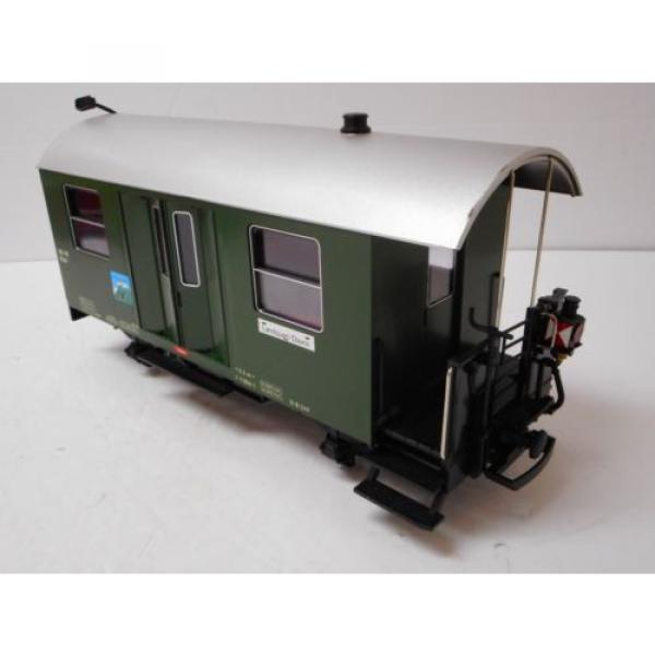 LGB 41520 DR Green Baggage Car w Lights &amp; Ball-bearing Metal Wheels G Scale #2 image