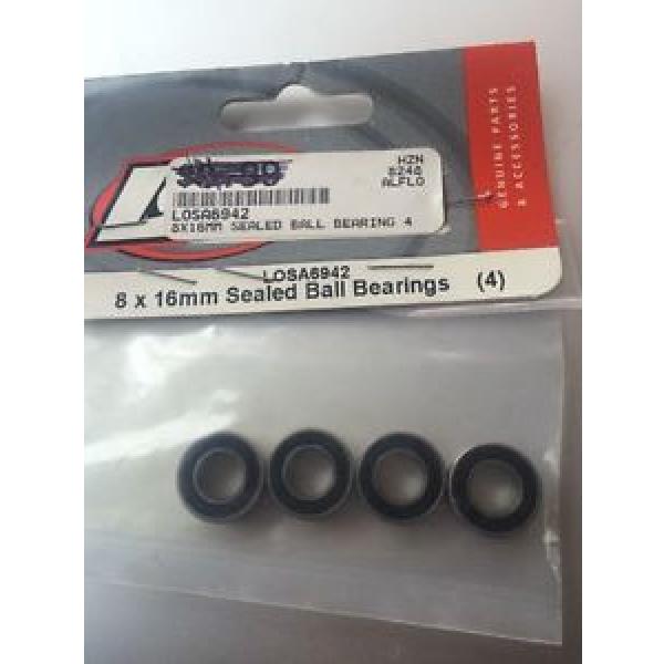 Rc Car Parts Team Losi 8 x 16mm Sealed Ball Bearings 4 PCS LOSA6942 #5 image