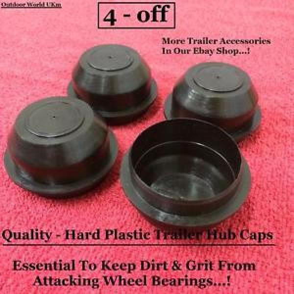 Trailer Hub Caps 4 Bearings Plastic Wheel Car Camping Motorbike Goods Builders #5 image