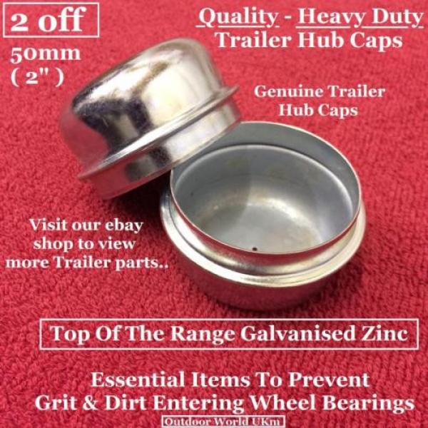 Trailer Hub Caps 2 Bearings Metal Wheel Car Camping Motorbike Boat Builders Box #3 image